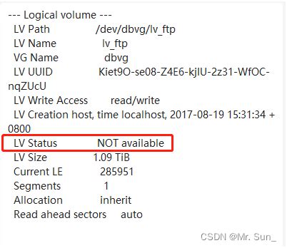 lv status not available rhel 7|red hat Lv status not working.